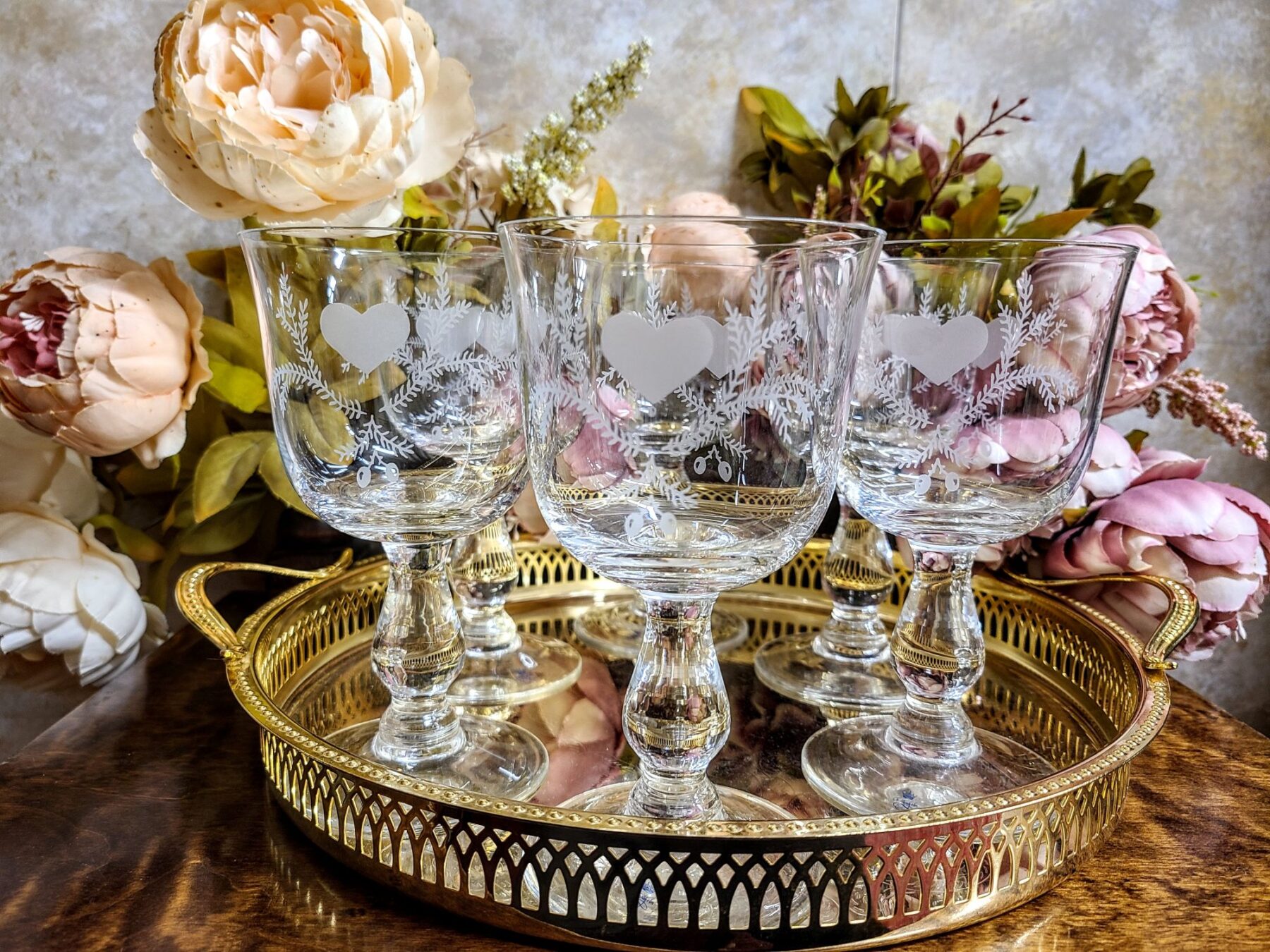 Kristalse kõlaga Christineholm vintage veinipokaalid