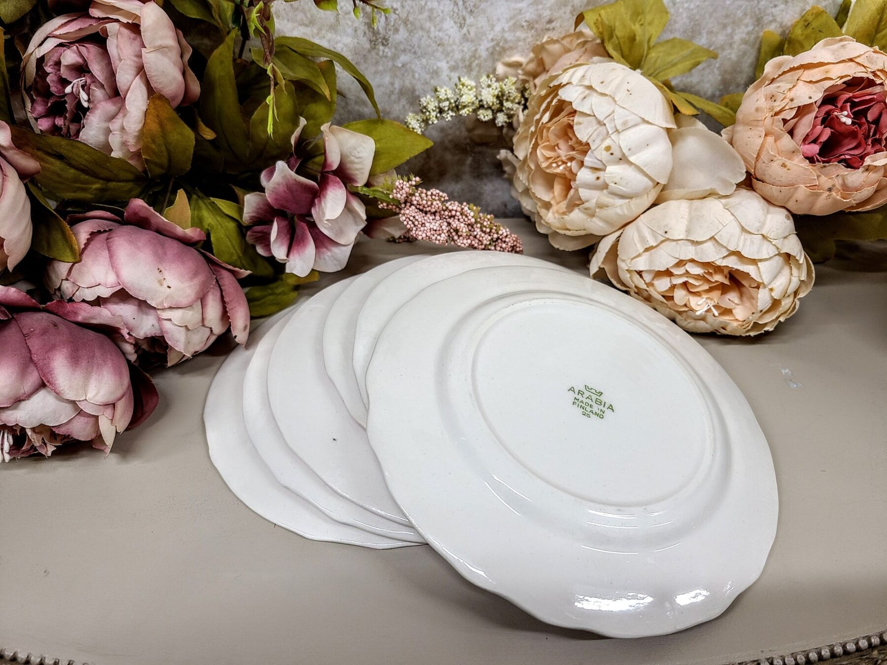 Arabia “Suomen kukka” vintage koogitaldrikud - 6 tk. - Image 3