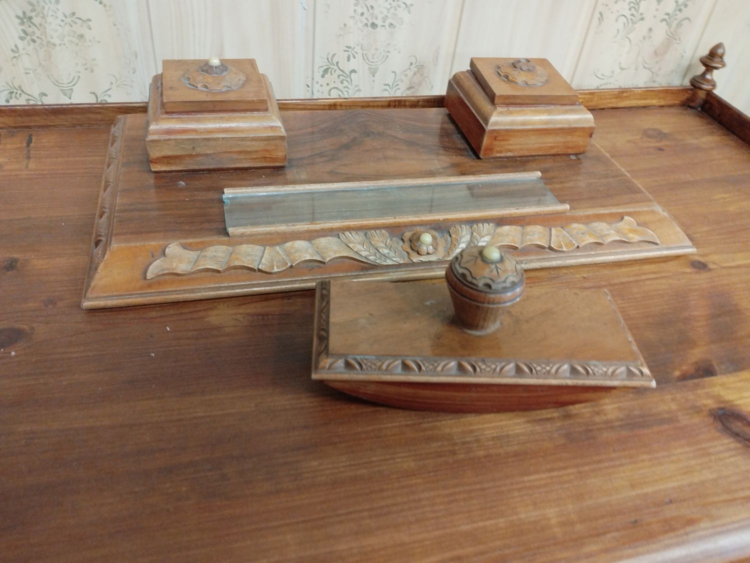 Puidust kirjutuslaua garnituur (tindipotid) - Image 5