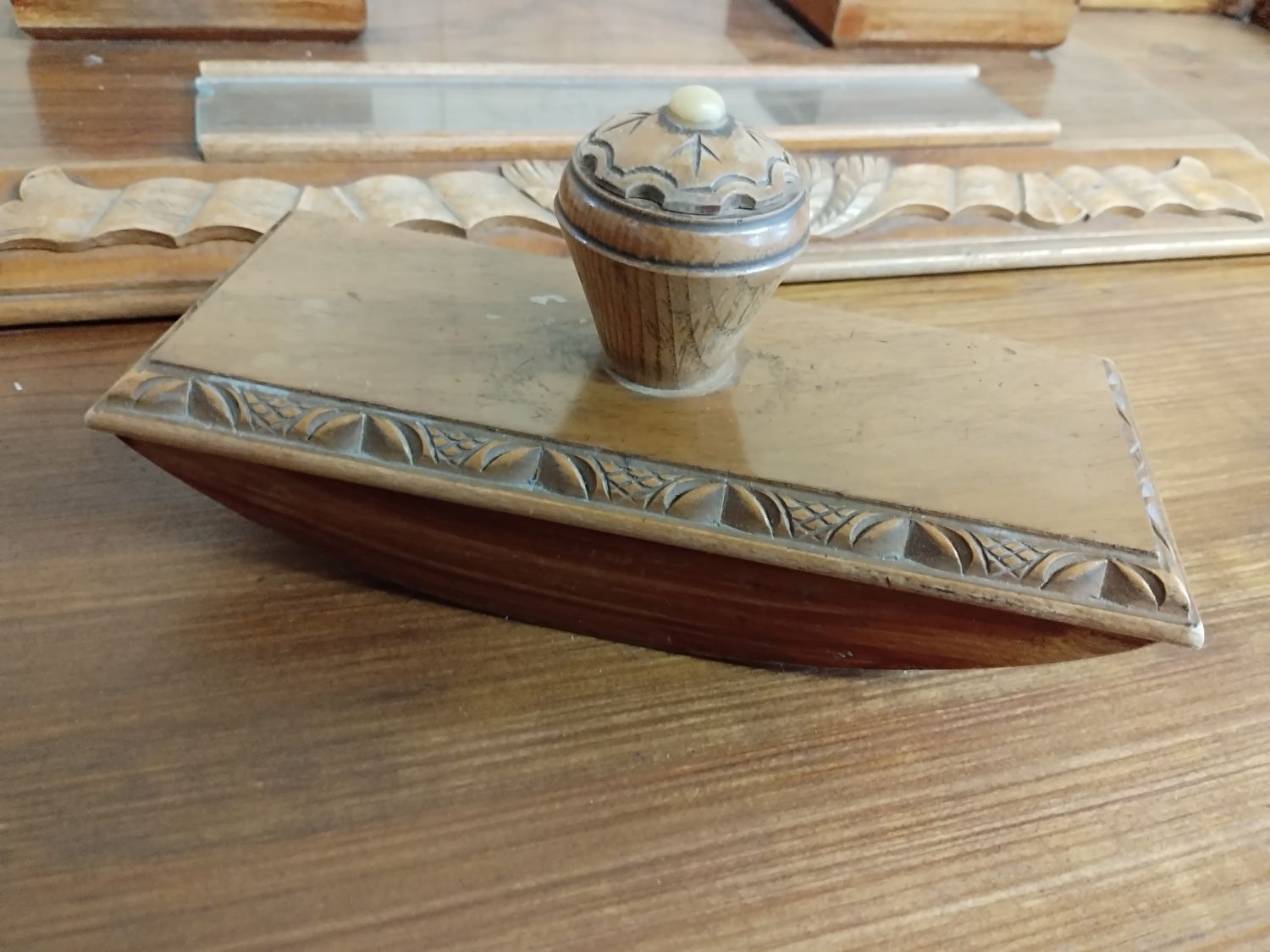 Puidust kirjutuslaua garnituur (tindipotid) - Image 6