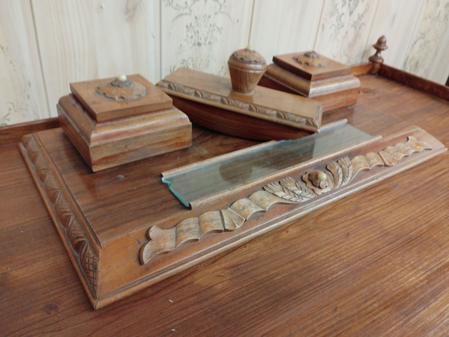 Puidust kirjutuslaua garnituur (tindipotid) - Image 9