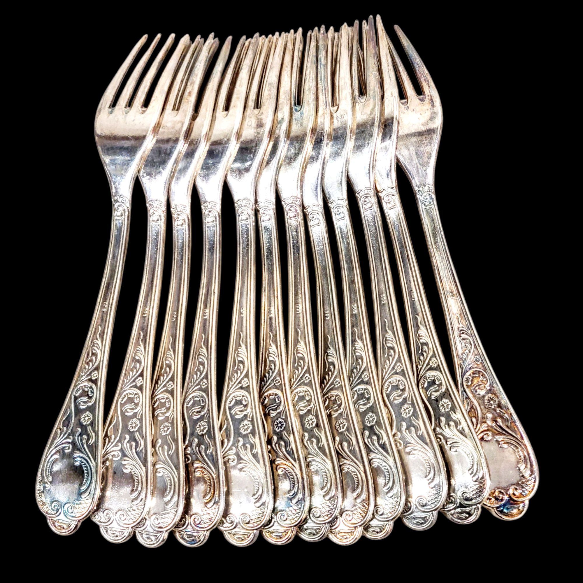 Vintage hõbetatud kahvlid Itaaliast - romantiline lauahõbe - Image 3