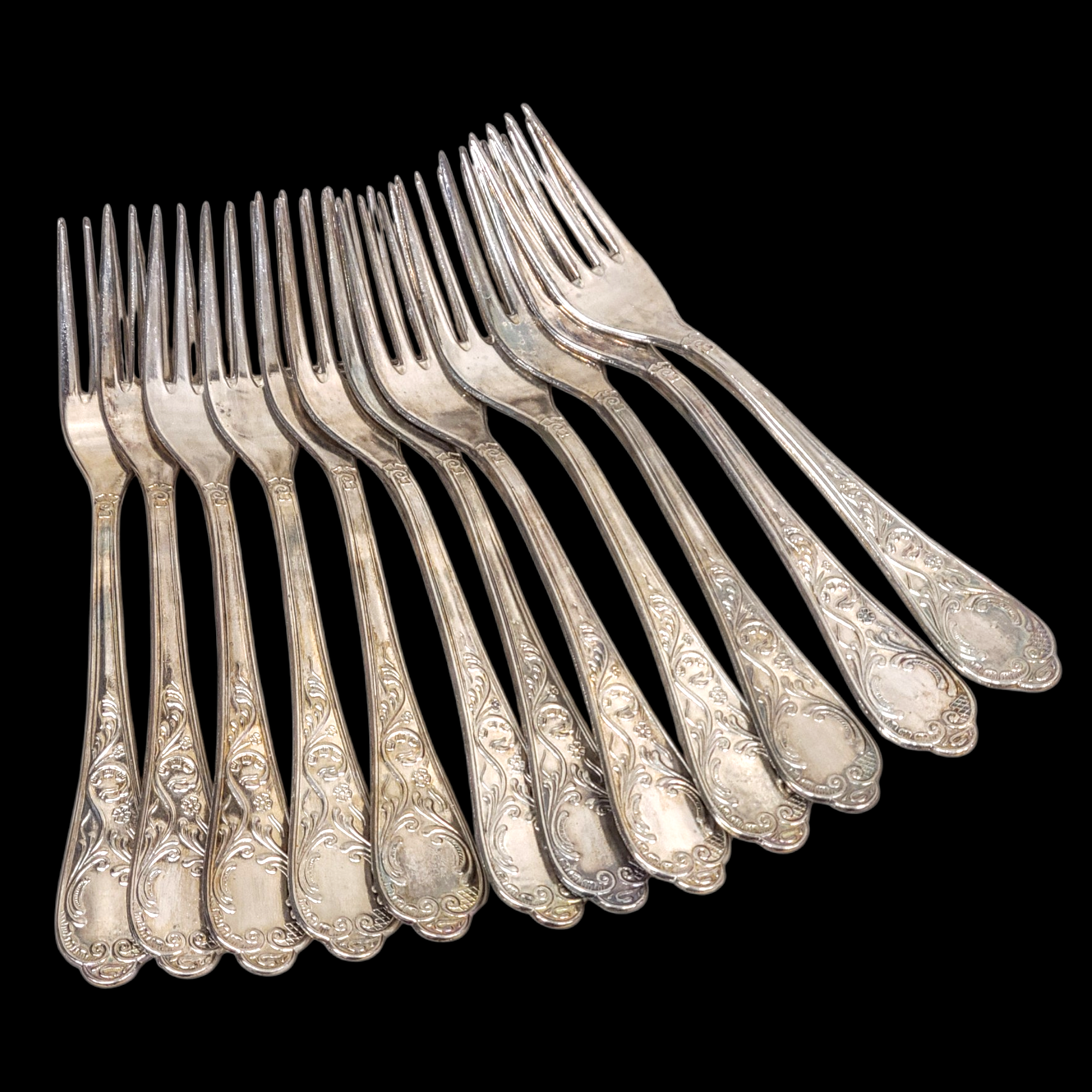 Vintage hõbetatud kahvlid Itaaliast - romantiline lauahõbe - Image 2