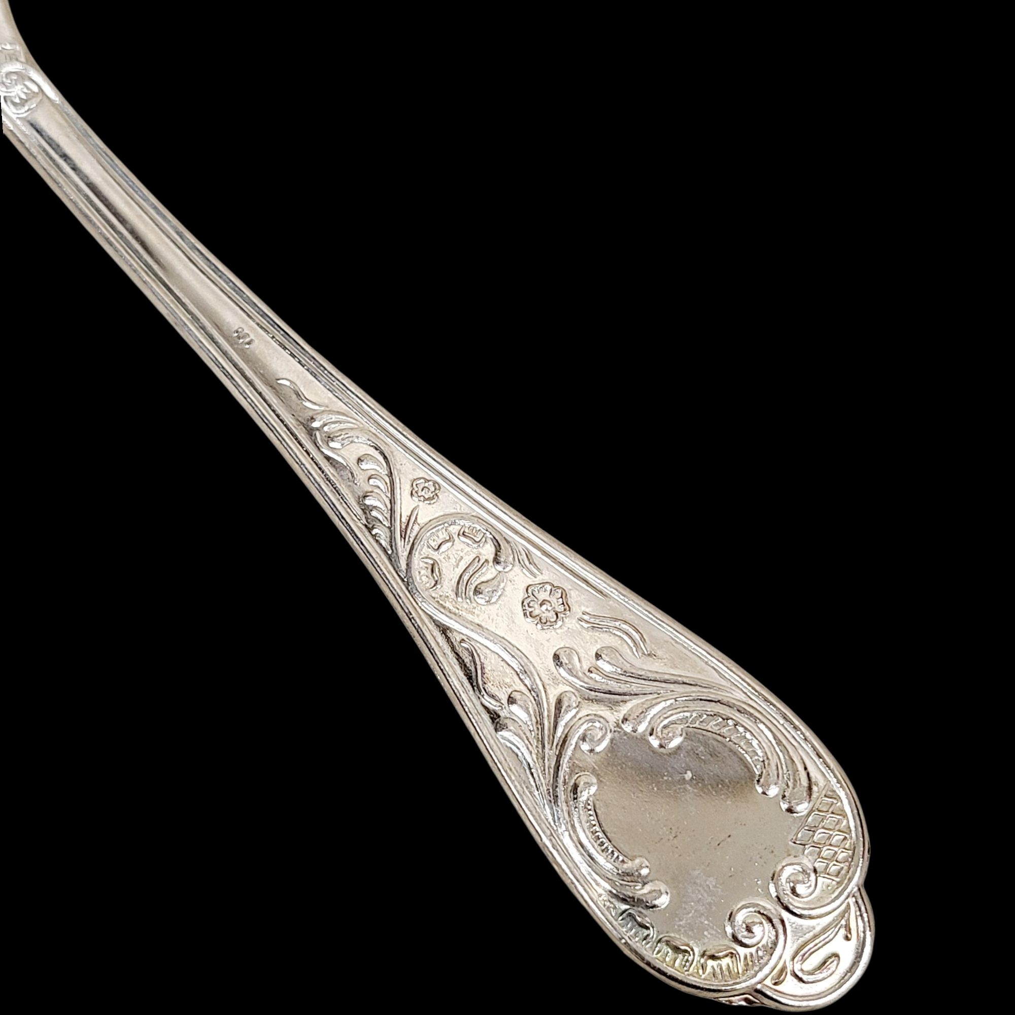 Vintage hõbetatud lihakahvel Itaaliast - romantiline lauahõbe - Image 4