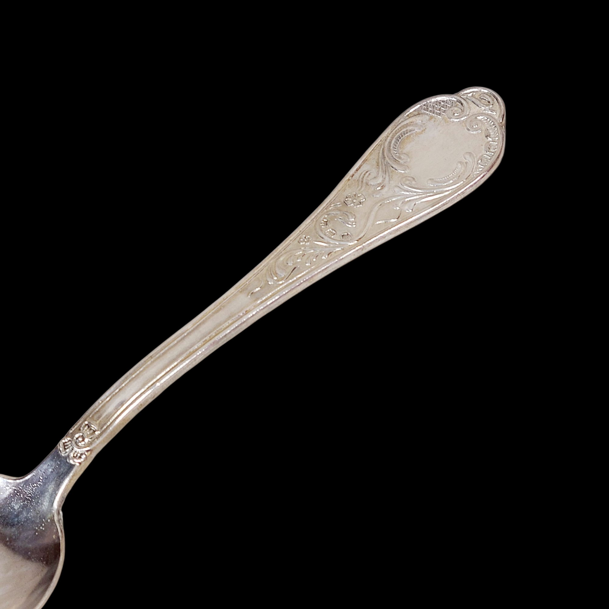 Vintage hõbetatud salatilusikas Itaaliast - romantiline lauahõbe - Image 4