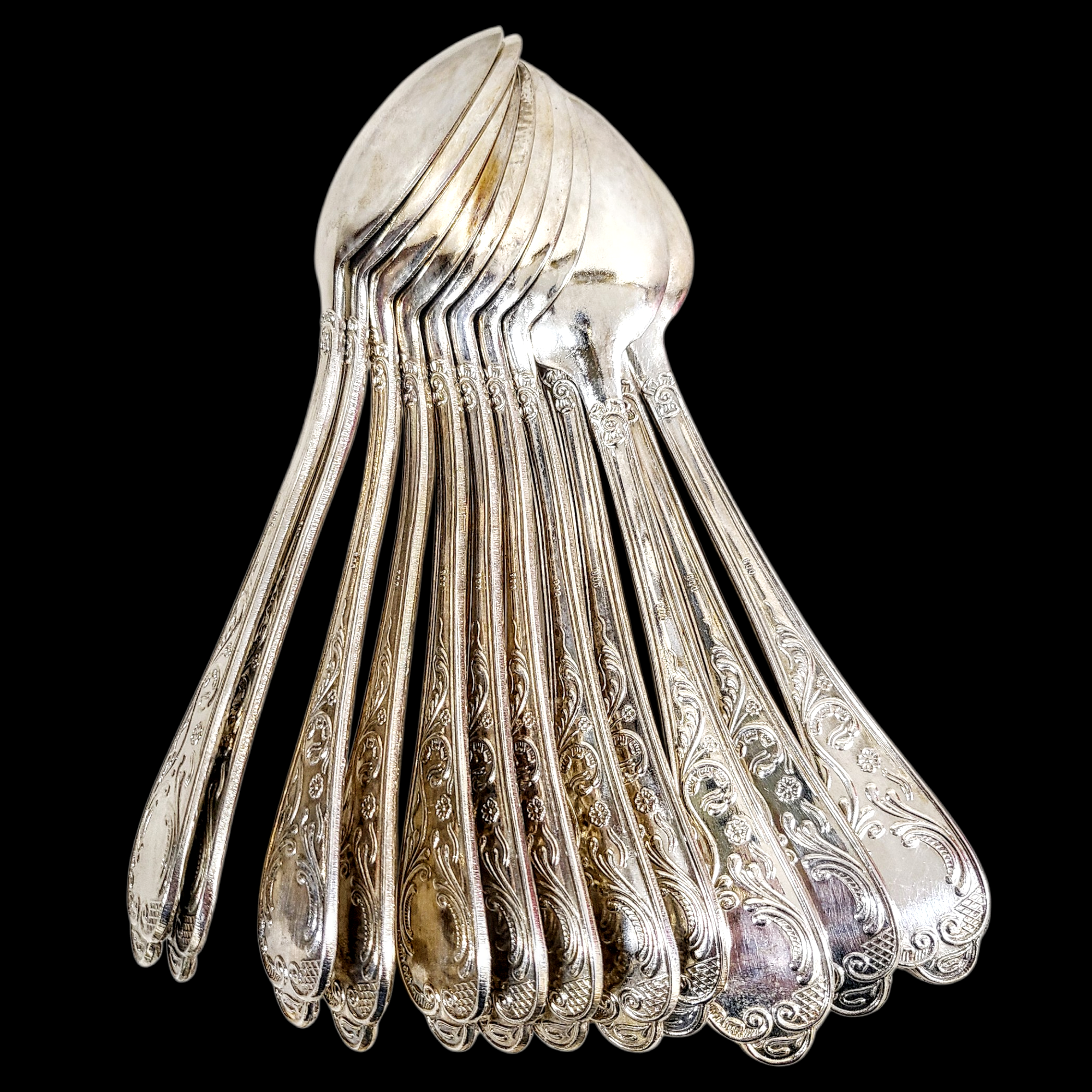 Vintage hõbetatud supilusikad Itaaliast – romantiline lauahõbe - Image 3