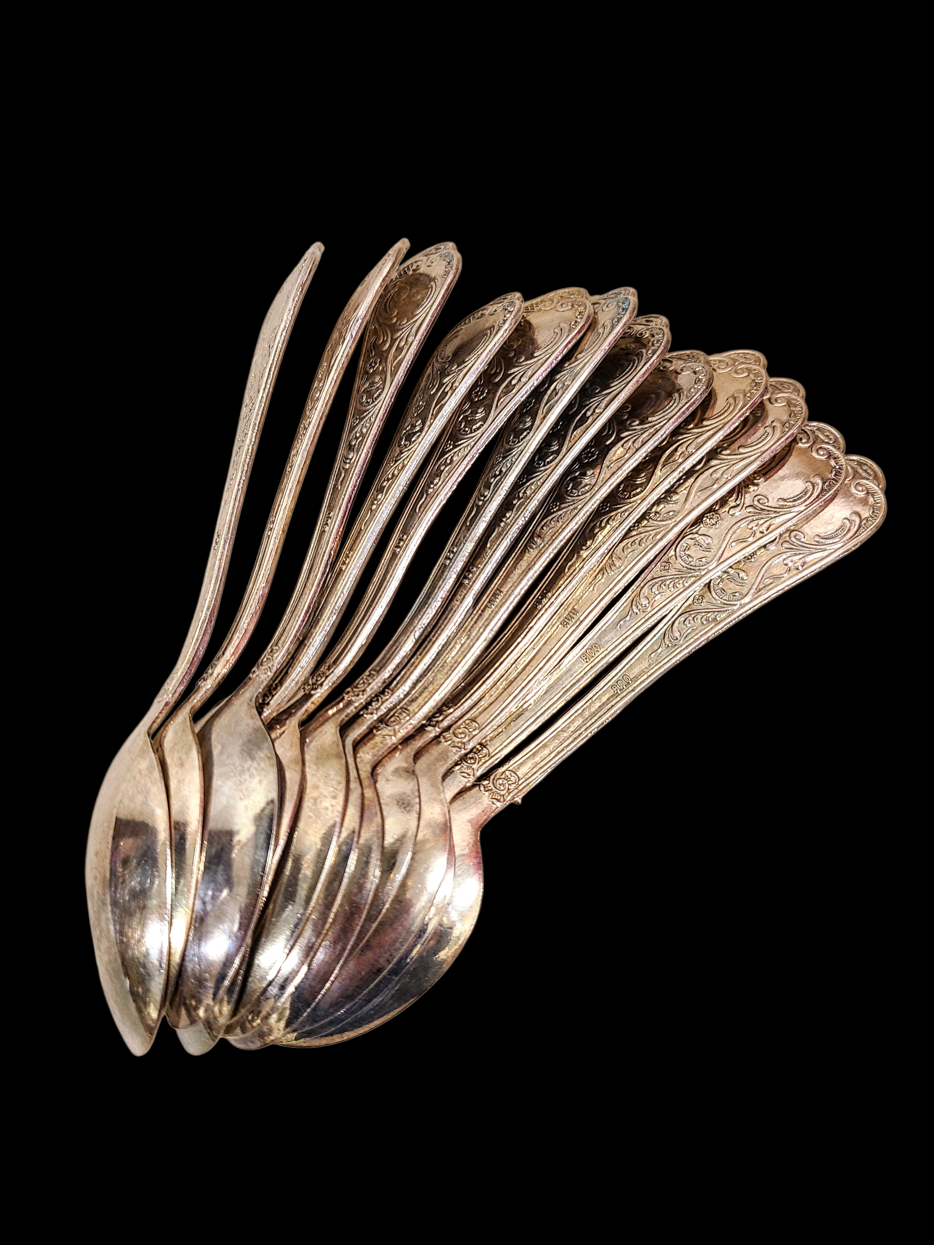 Vintage hõbetatud teelusikad Itaaliast - romantiline lauahõbe - Image 3