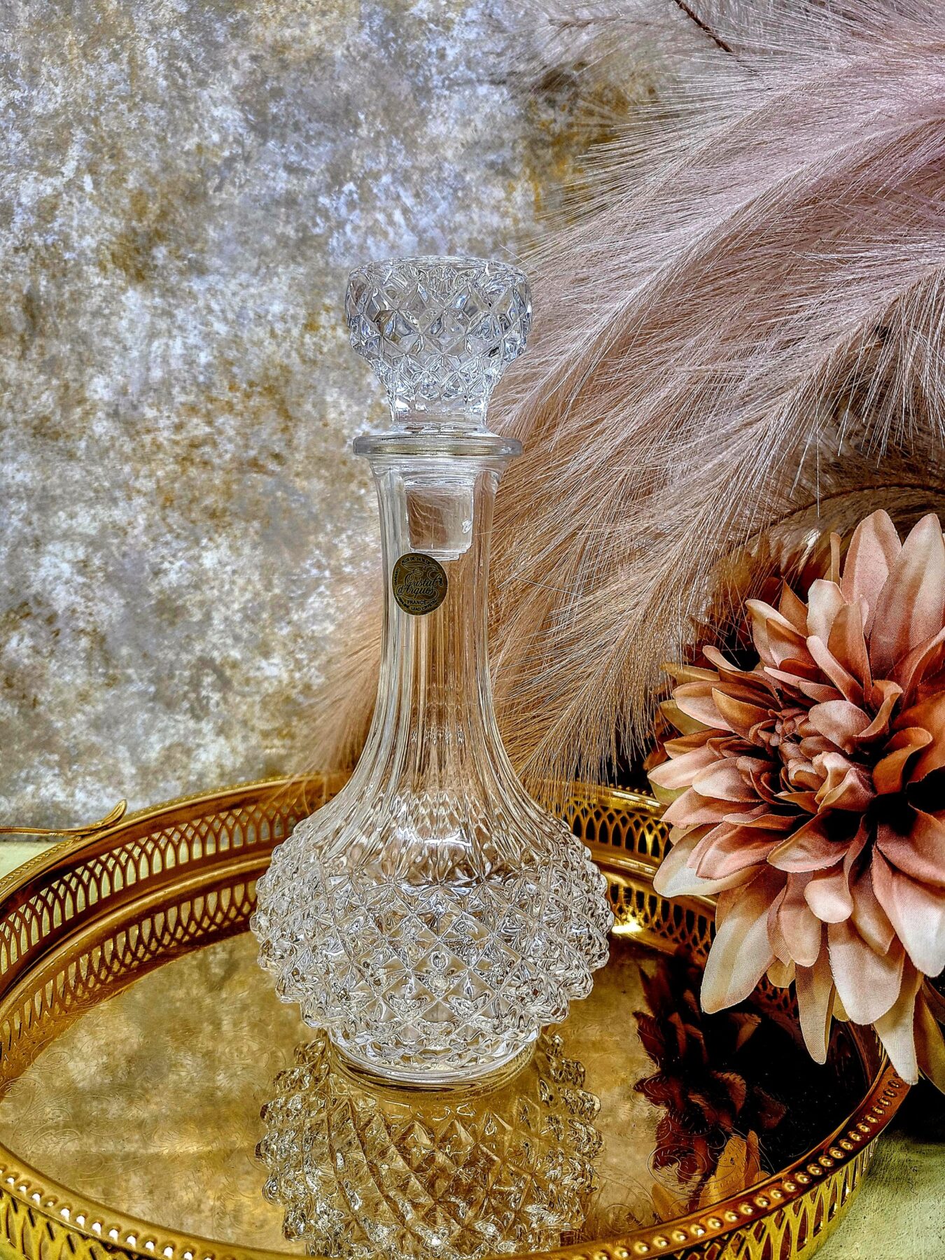 Cristal d’Arques Prantsuse 24% pliikristallist karahvin