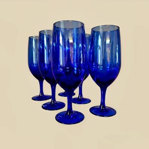 Koobaltsinine veinipokaal (6 tk.)