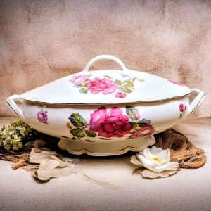 Roosimustriga portselanstirin - Union T Czecho-Slovakia