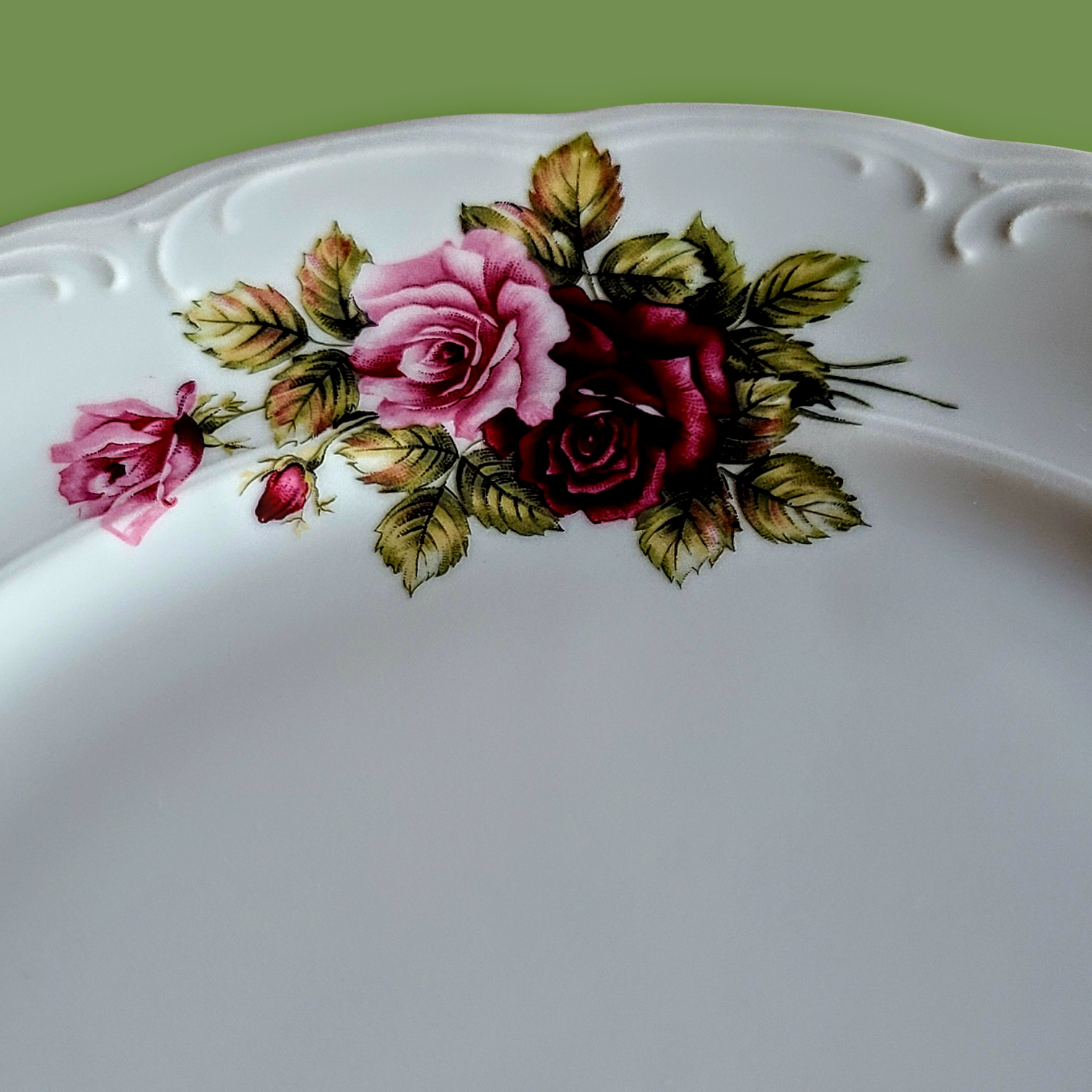 Roosimustriga portselanist praetaldrikud 6 tk - Porcelana Krzysztof - Image 6