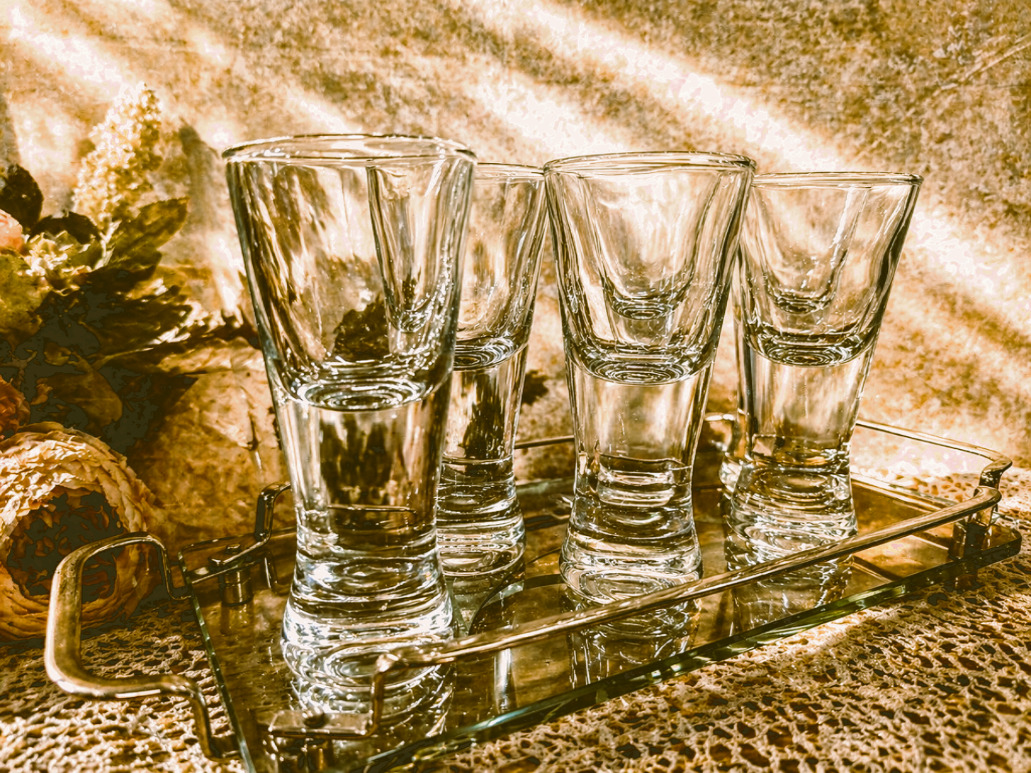 Shot pitsid - klaasist napsuklaasid komplekt (6 tk)
