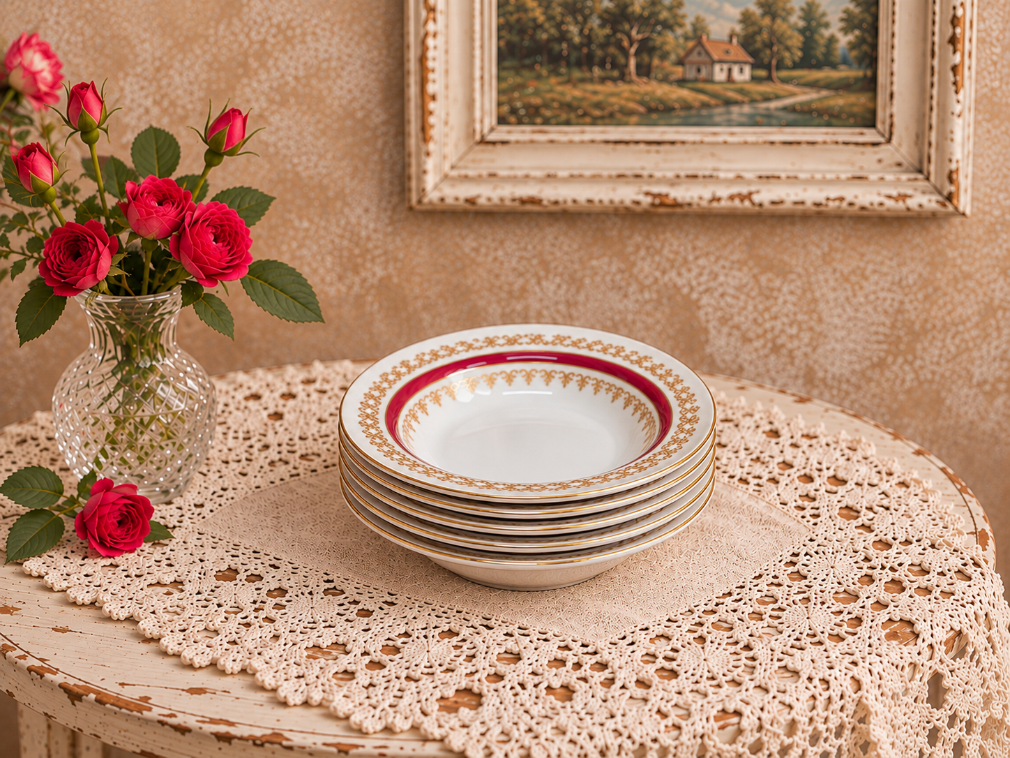 Vintage desserttaldrikud Royal Albert - „Holyrood“